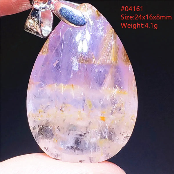 Gold Rutilated Pendant-ToShay.org