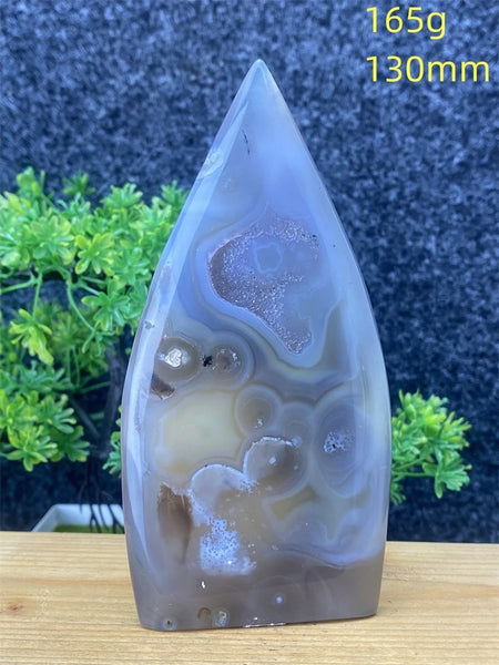 Blue Agate Geode Flame-ToShay.org