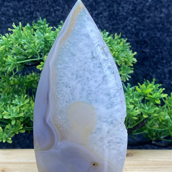 Blue Agate Geode Flame-ToShay.org