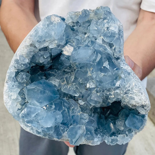 Blue Celestite Geode Quartz-ToShay.org