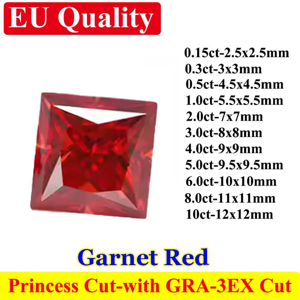 Red Garnet Faceted Diamonds-ToShay.org