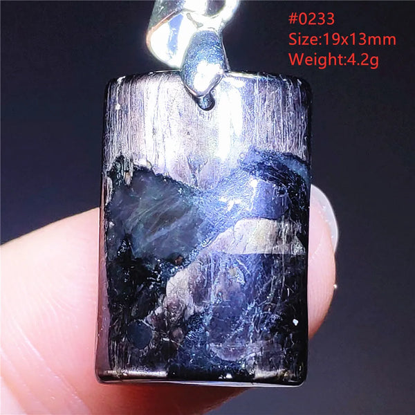 Silver Black Hypersthene Pendant-ToShay.org