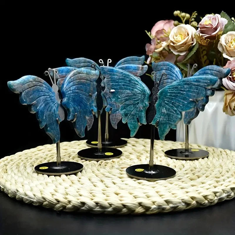Blue Apatite Butterfly Wings-ToShay.org