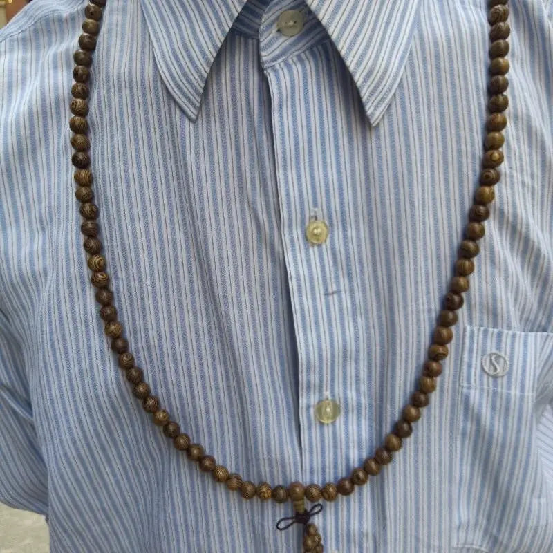 Red Wood Monk Buddha Beads-ToShay.org