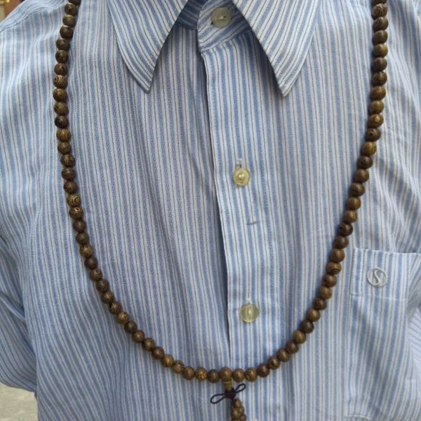 Red Wood Monk Buddha Beads-ToShay.org