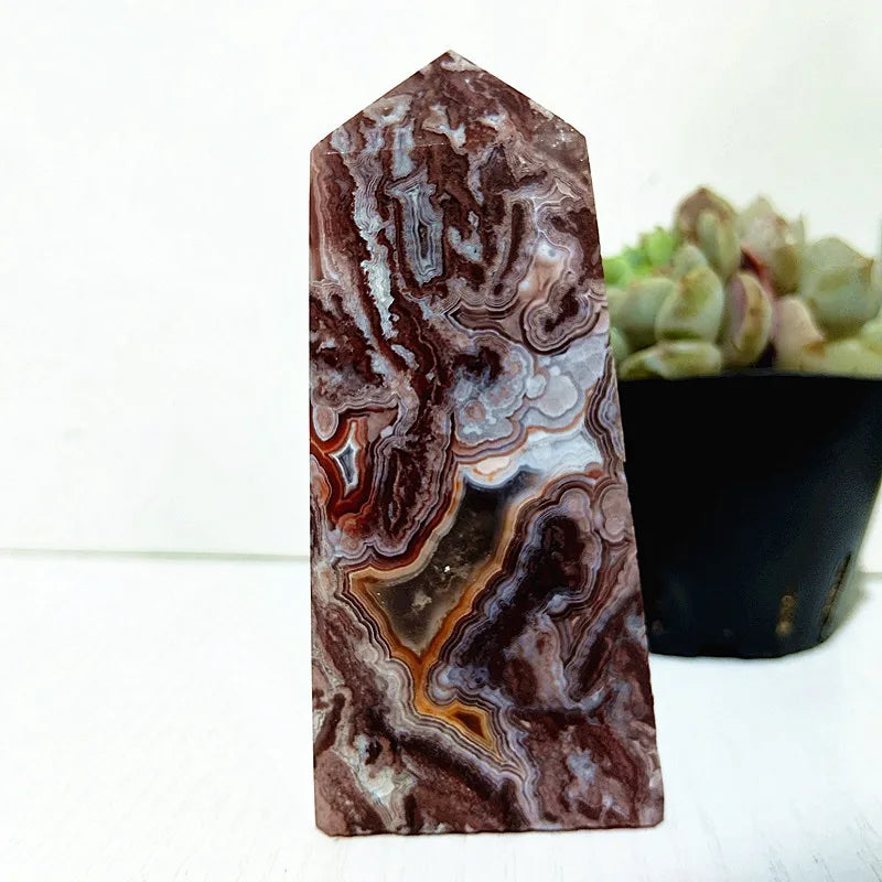 Red Lace Agate Tower-ToShay.org