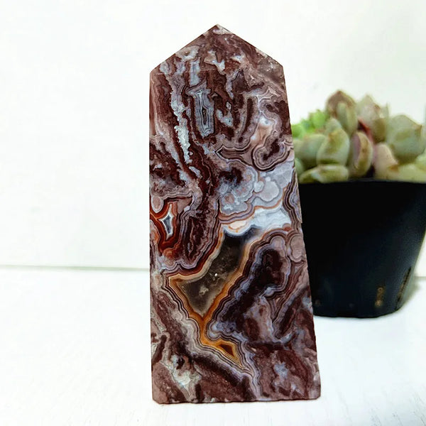 Red Lace Agate Tower-ToShay.org