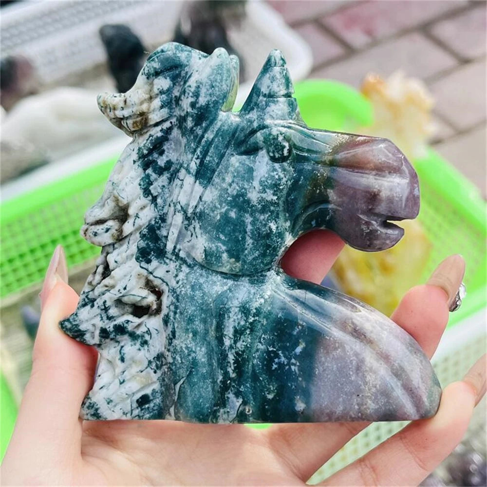 Ocean Jasper Unicorn Head-ToShay.org
