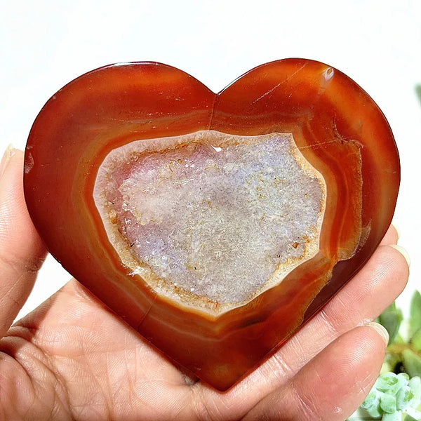 Red Agate Geode Hearts-ToShay.org