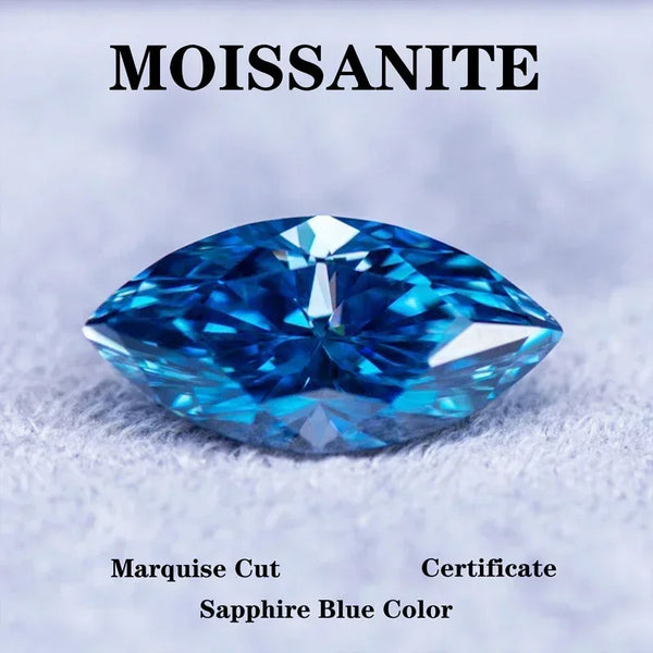 Blue Sapphire Marquise Gemstone-ToShay.org