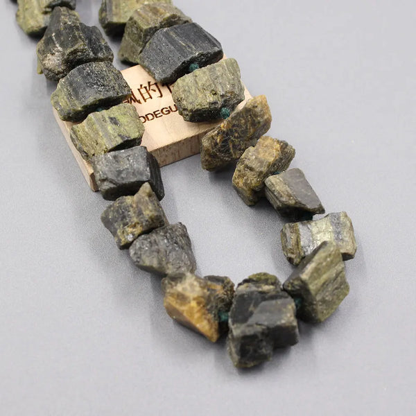 Green Tourmaline Nuggets Beads-ToShay.org