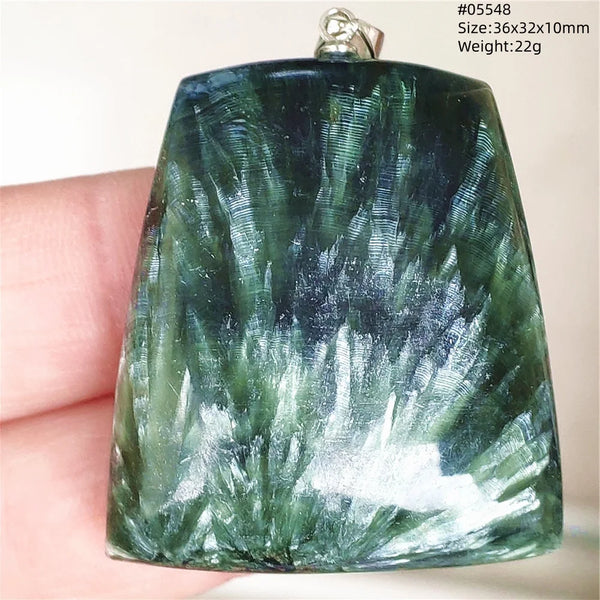 Green Seraphinite Pendant-ToShay.org