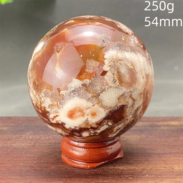 Red Cherry Blossom Agate Ball-ToShay.org
