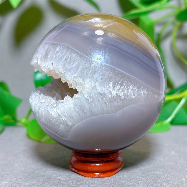 Grey Agate Cluster Ball-ToShay.org