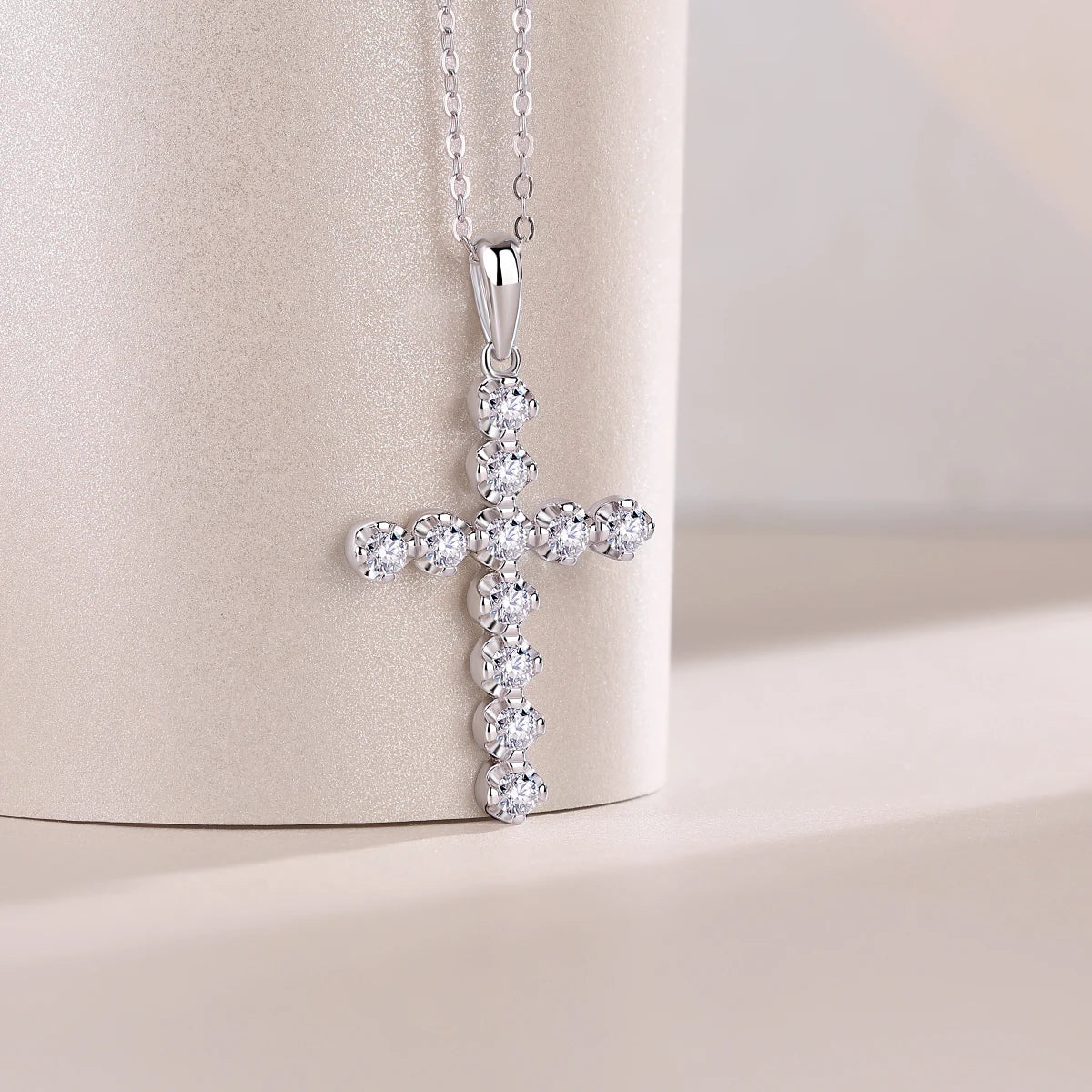 Silver Cross Pendant Necklace-ToShay.org