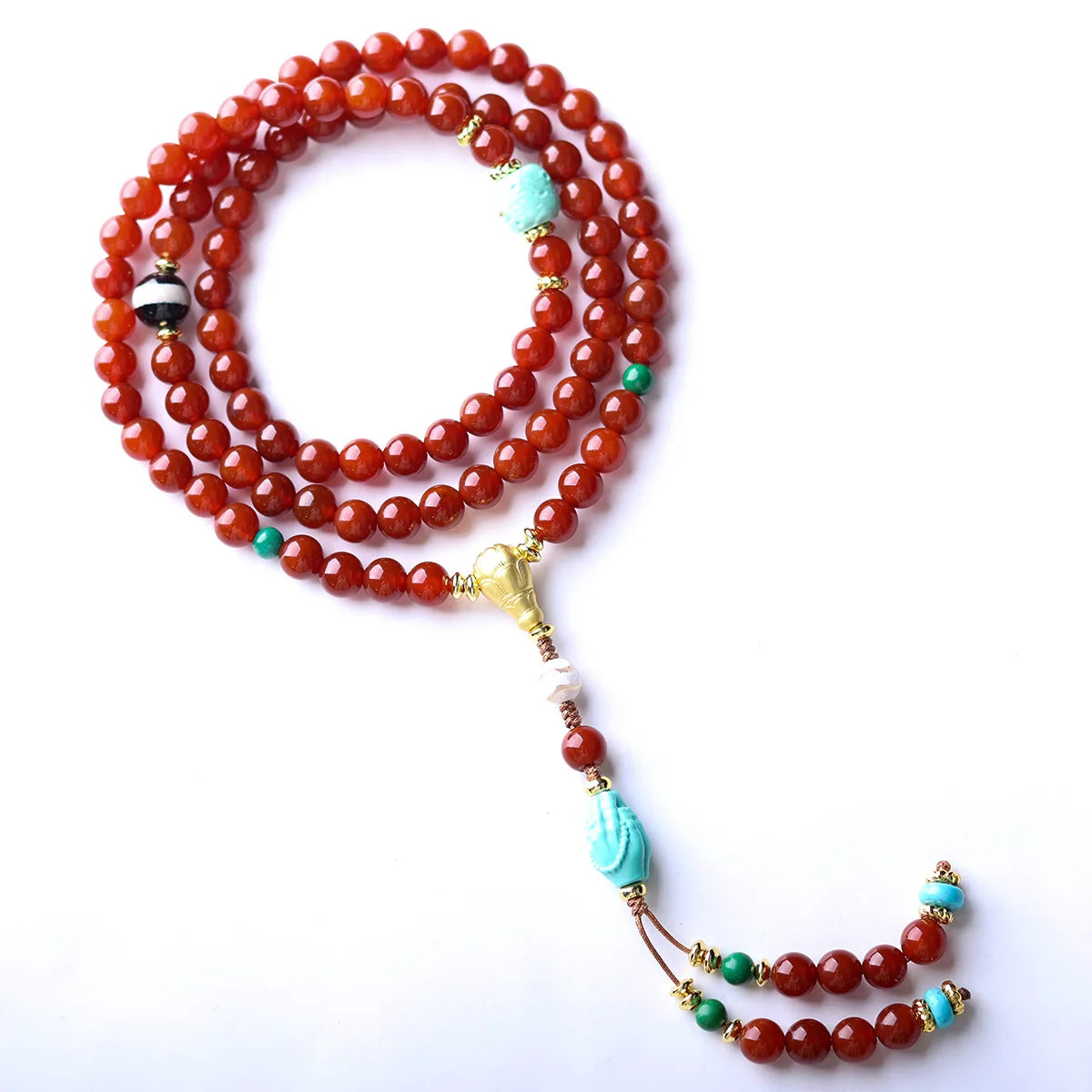 Red Agate Buddha Beads-ToShay.org