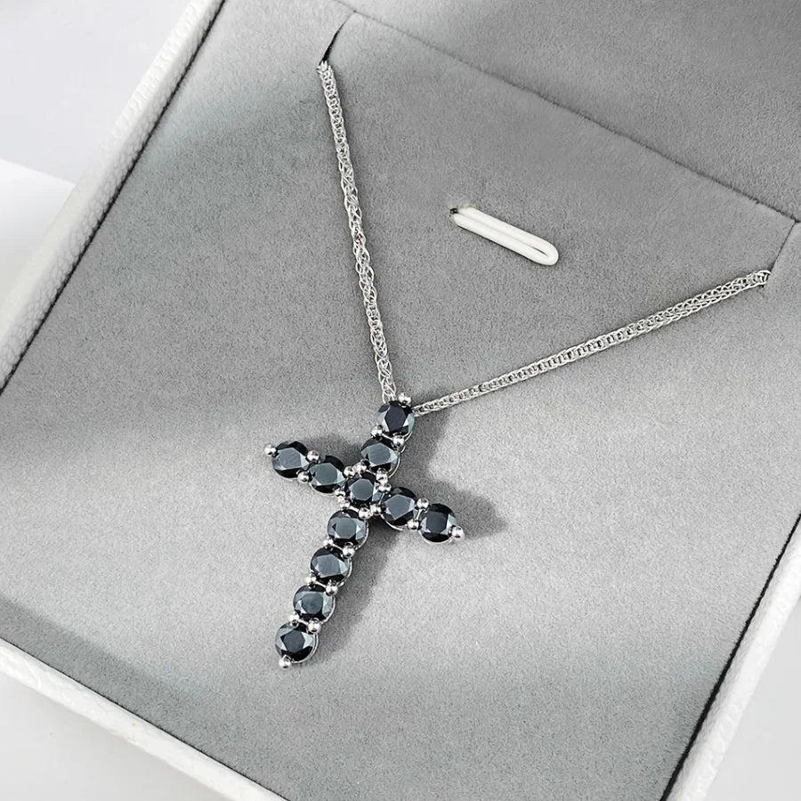 Black Diamond Cross Pendant-ToShay.org