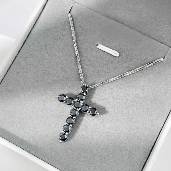 Black Diamond Cross Pendant-ToShay.org