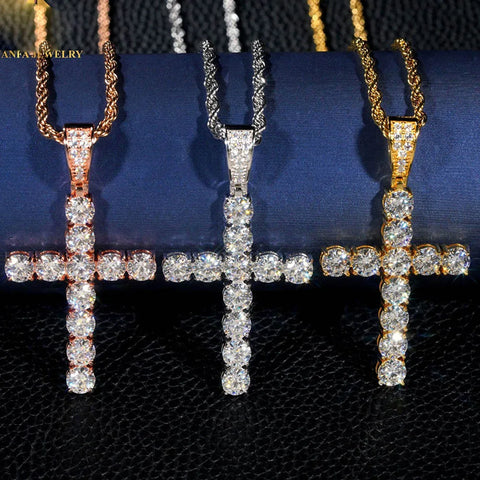 Gold Diamond Cross Pendant-ToShay.org