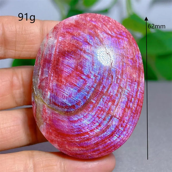 Red Moonstone Palm Stone-ToShay.org