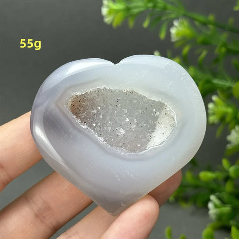 Grey Agate Geode Heart-ToShay.org