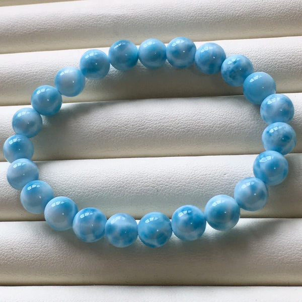 Blue Larimar Bead Bracelet-ToShay.org