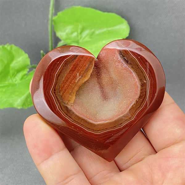 Red Agate Geode Heart-ToShay.org