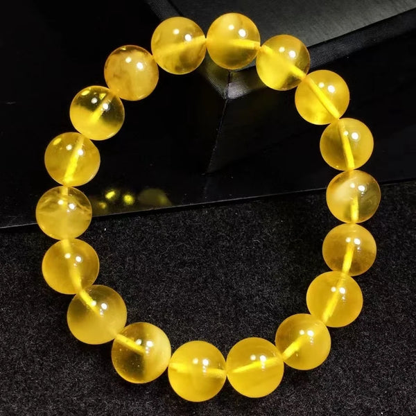 Yellow Amber Bead Bracelet-ToShay.org