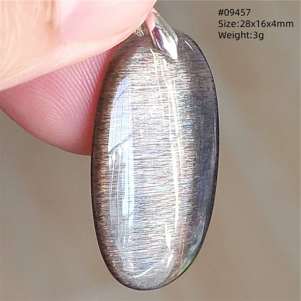 Black Moonstone Sunstone Pendant-ToShay.org