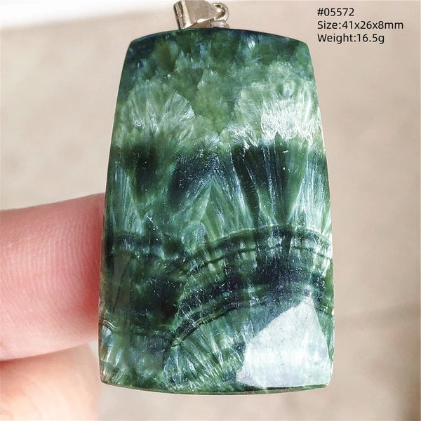 Green Seraphinite Pendant-ToShay.org