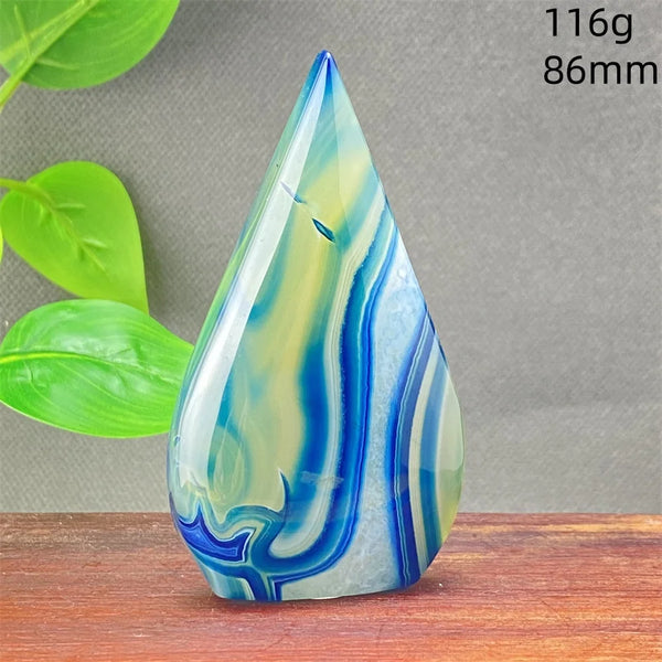 Blue Striped Agate Torch-ToShay.org
