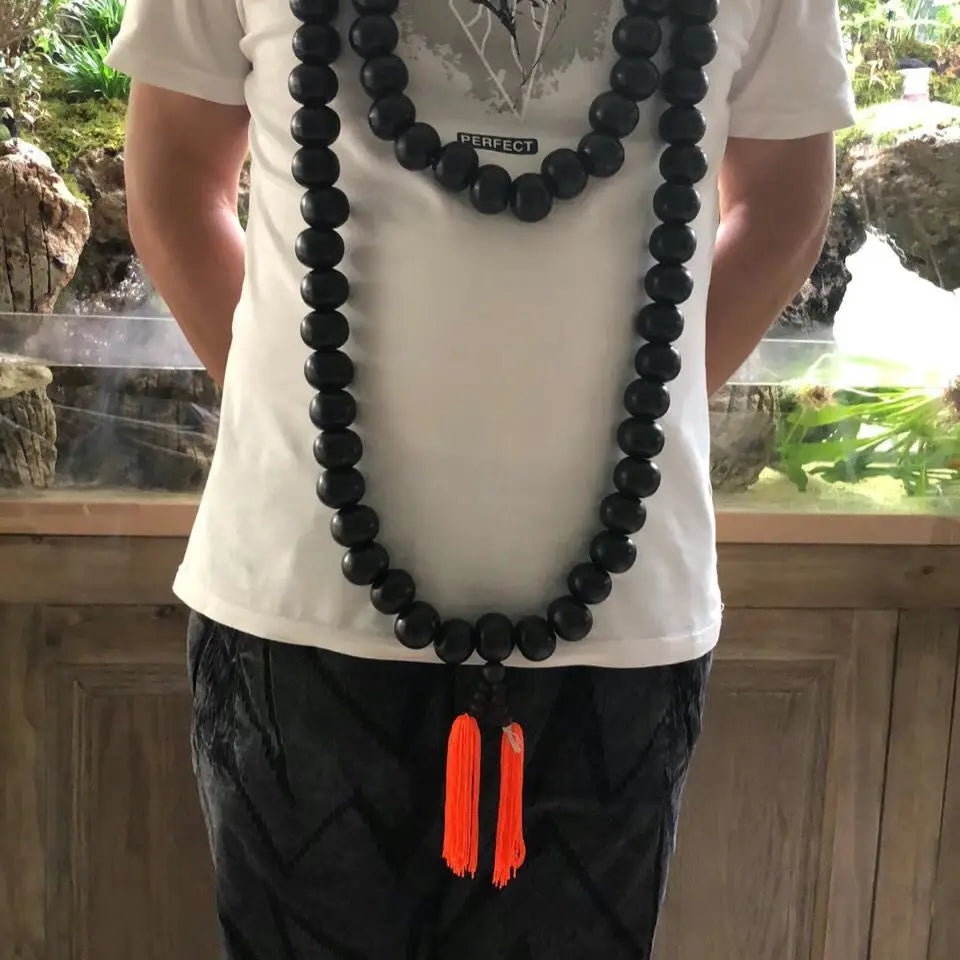Red Wood Monk Buddha Beads-ToShay.org