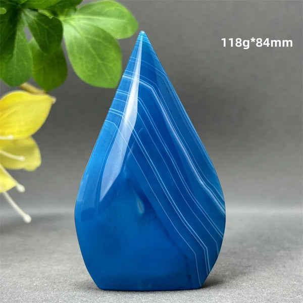 Blue Striped Agate Torch-ToShay.org