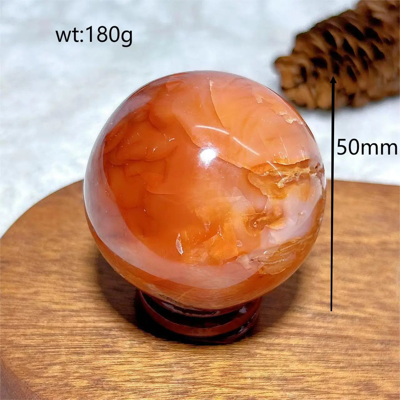 Red Carnelian Quartz Ball-ToShay.org