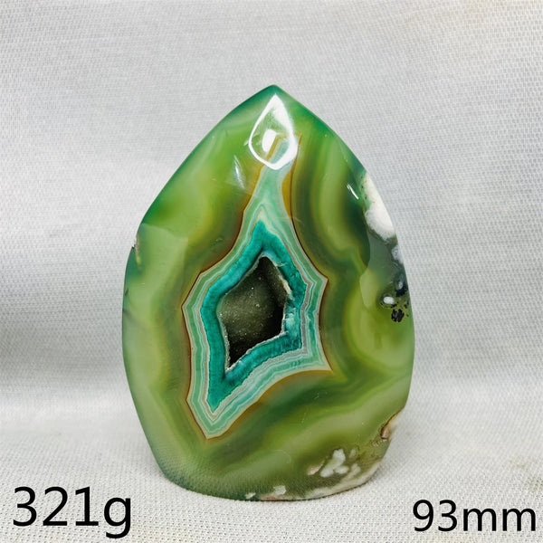 Green Cherry Blossom Agate Flame-ToShay.org