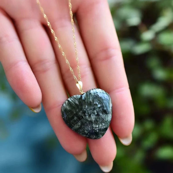 Green Seraphinite Pendant-ToShay.org