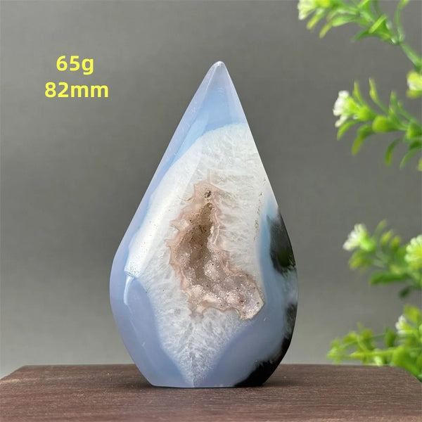 Blue Agate Geode Torch-ToShay.org