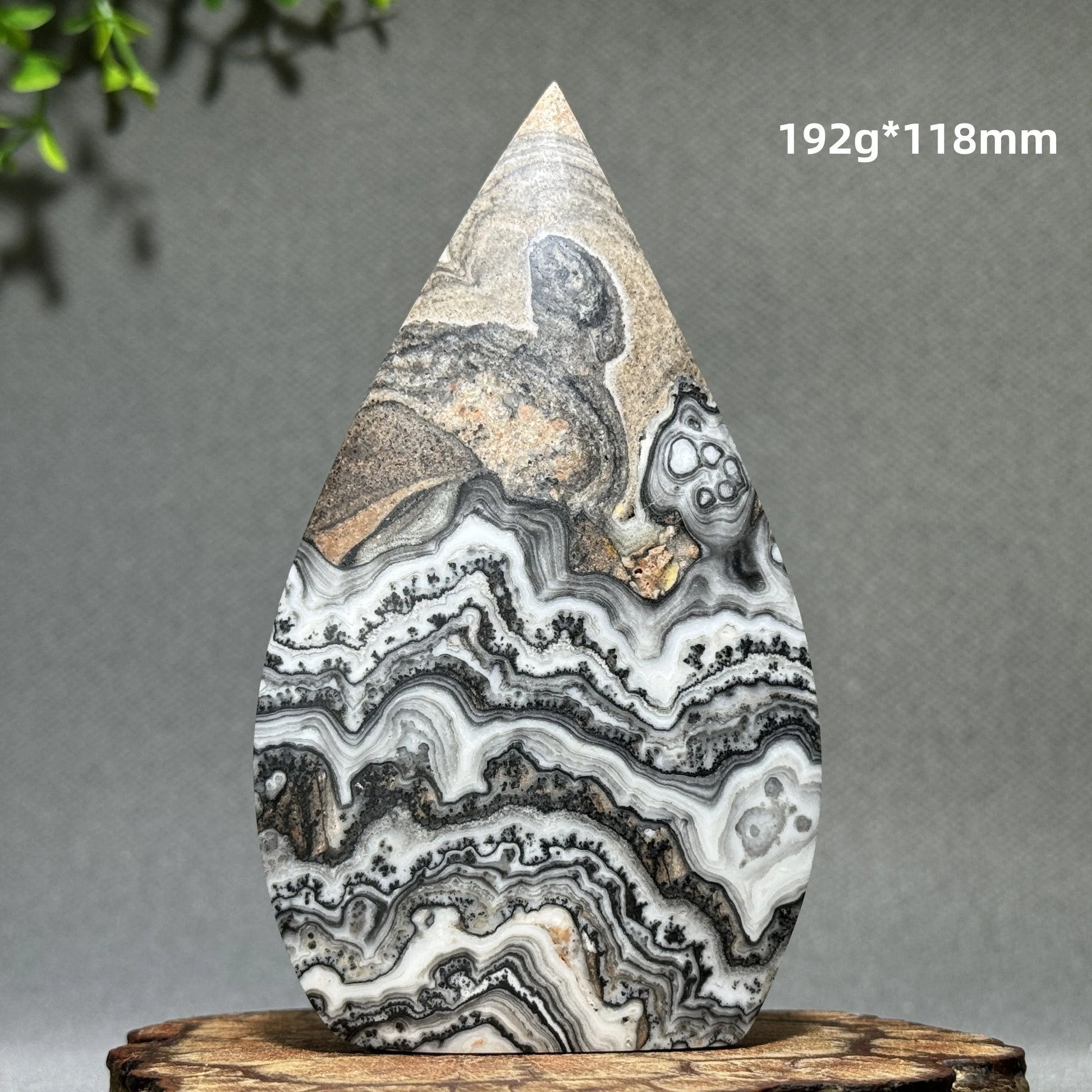 Grey Stripe Agate Torch-ToShay.org