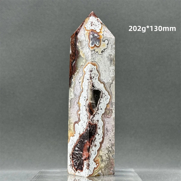 Red White Agate Obelisk-ToShay.org