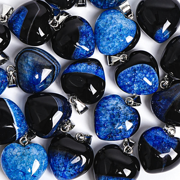Blue Black Agate Heart-ToShay.org