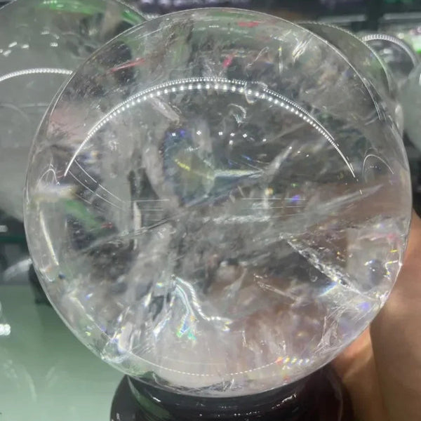 Clear Rainbow Aura Crystal Ball-ToShay.org