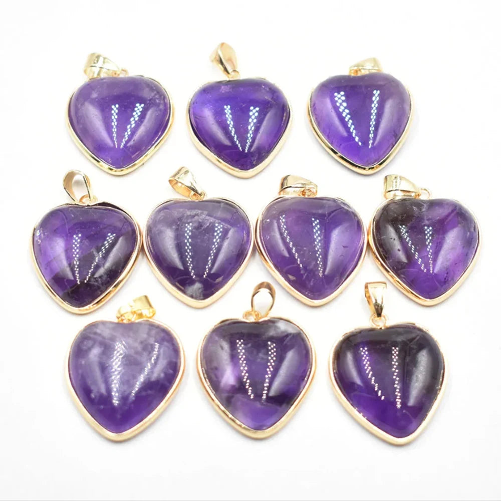 Mixed Crystal Heart Pendants-ToShay.org