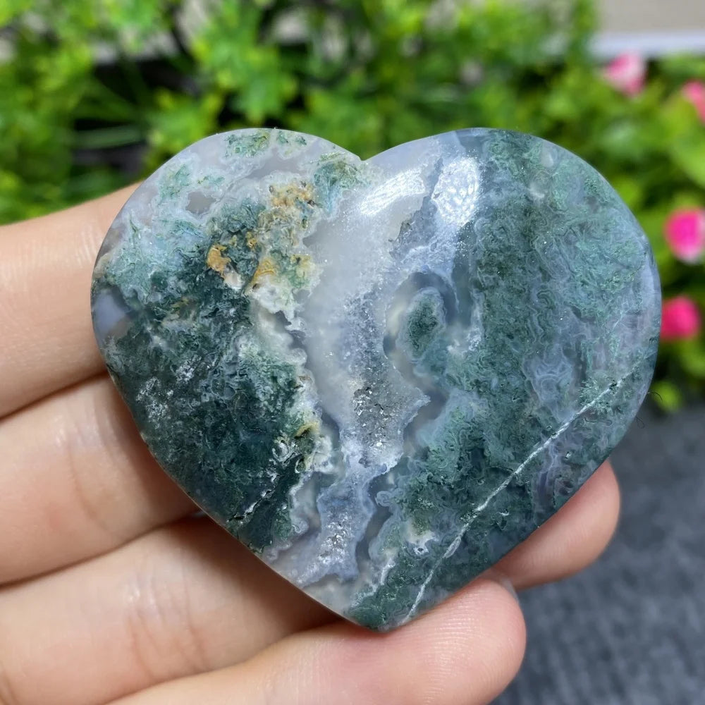Green Moss Agate Heart-ToShay.org