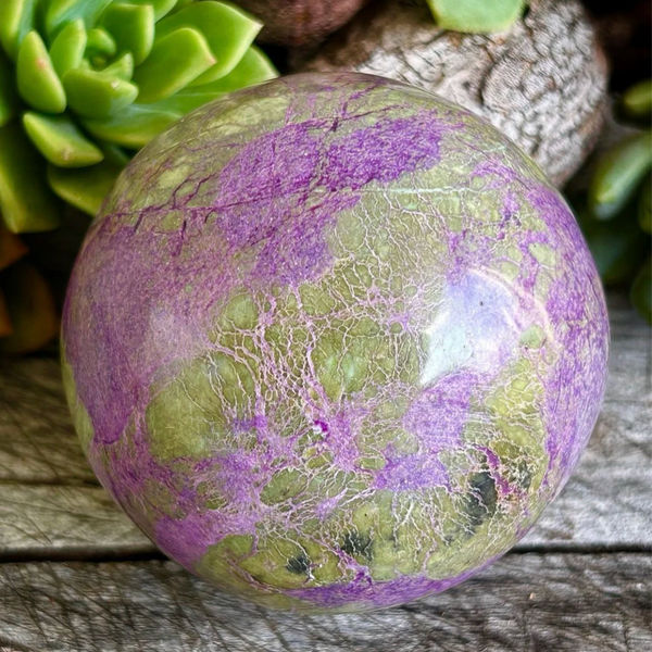 Purple Stichite Serpentine Ball-ToShay.org