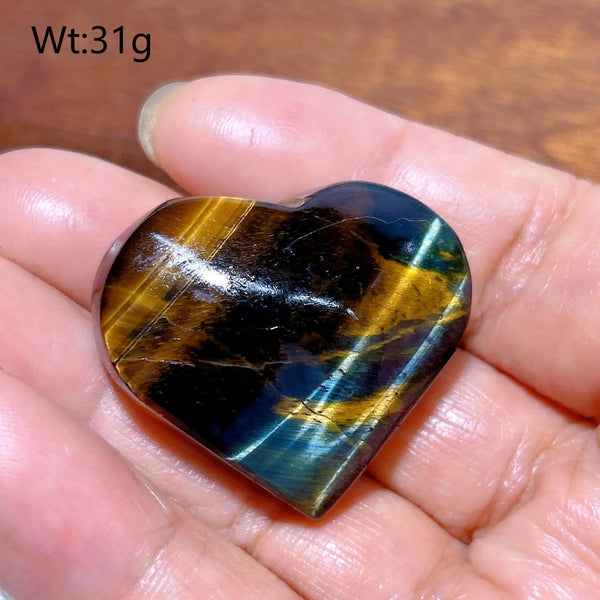 Yellow Blue Tiger Eye Heart-ToShay.org