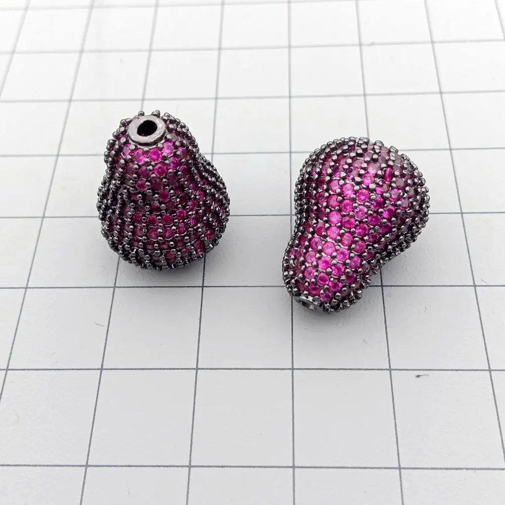 Purple Fuchsia Paved Beads-ToShay.org