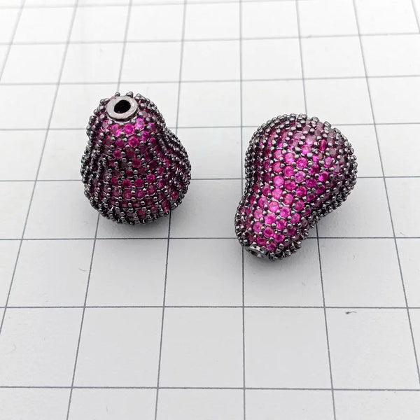 Purple Fuchsia Paved Beads-ToShay.org