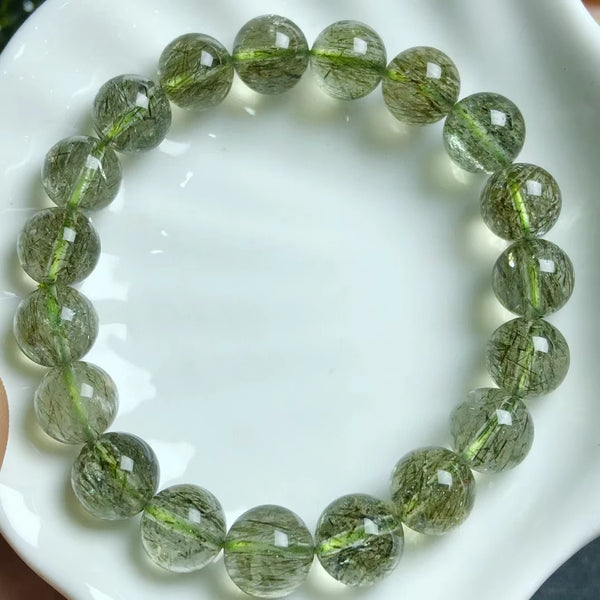 Green Rutilated Quartz Bracelet-ToShay.org