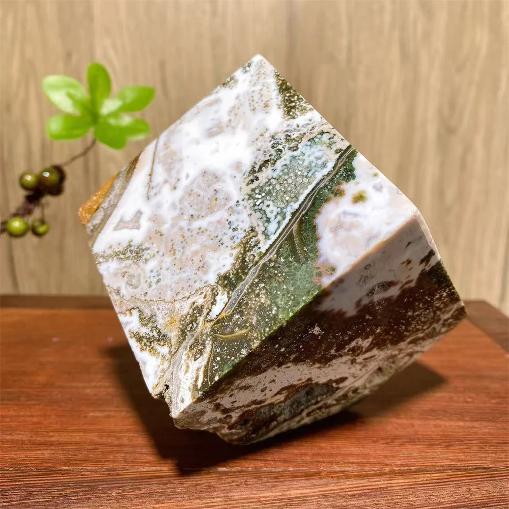 Green Ocean Jasper Cube-ToShay.org
