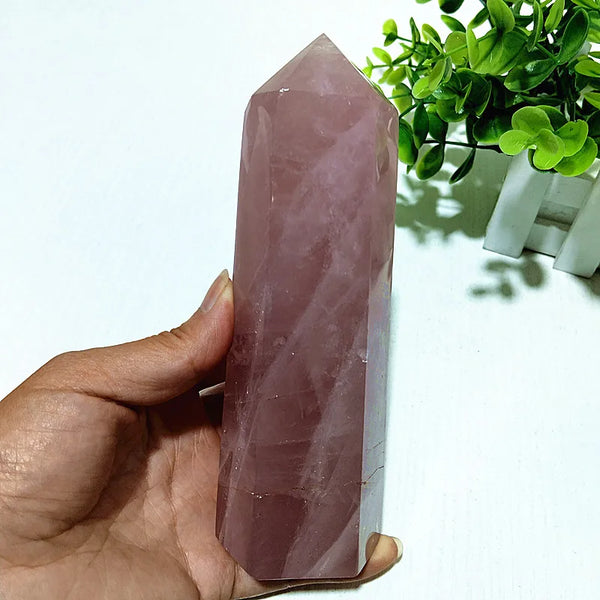 Pink Rose Crystal Quartz Point-ToShay.org